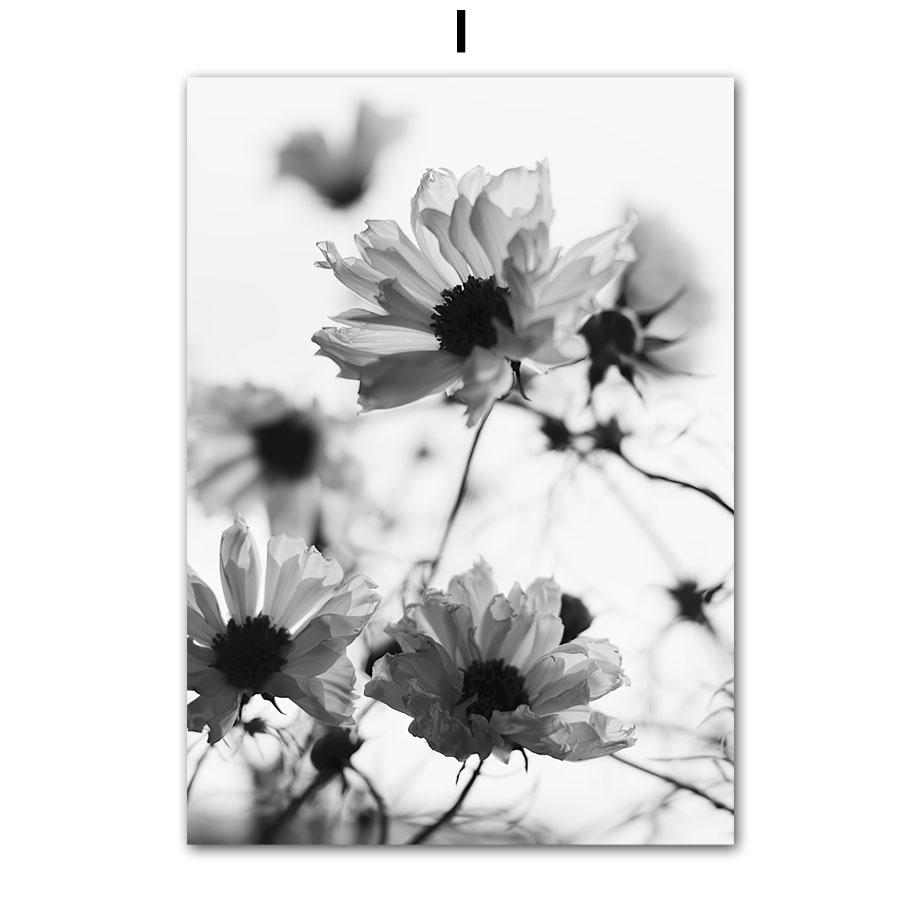 New York Bridge Feather Flower Fashion Girl Wall Art Canvas Painting Posters And Prints Black White Wall Pictures Living Room