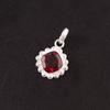 Rubelita Rosa Natural Regalo de Compromiso Étnico Único Nuevo Colgante Plata de Ley PP-34-11
