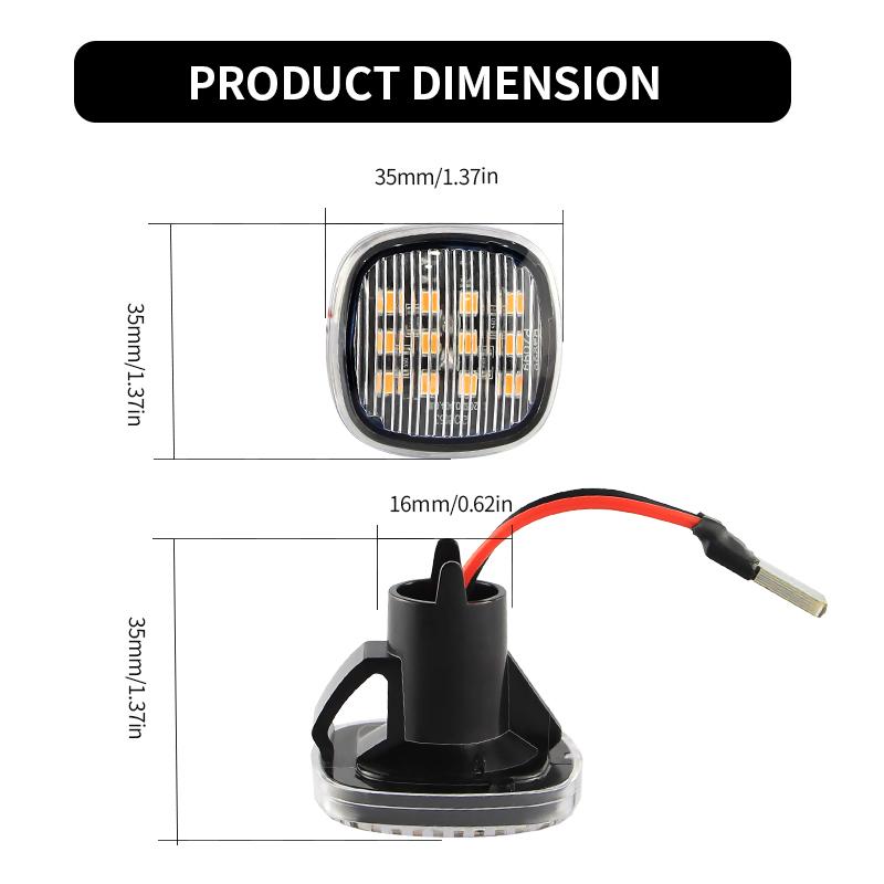 2PCS Led Side Marker Light Turn Signal Blinker Lamp For Skoda Octavia SEAT Cordoba Ibiza Leon Mk1 Mk2 Roomster Rapid (NH3) Fabia