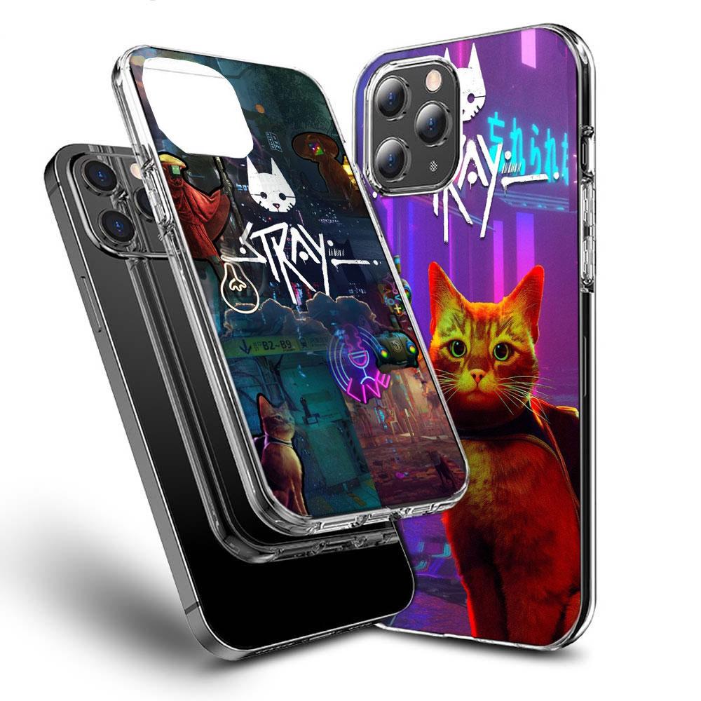 Game S-Stray Cat Phone Case For Iphone 16E 15 Pro 14 Plus 17E 16 17 Pro Max Air 11 12 13 Mini Shockproof Capa Cute Cover TPU