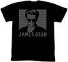 James Dean Jaren 50 Iconische Gestreepte Tekening Gelicentieerd Heren T-shirt