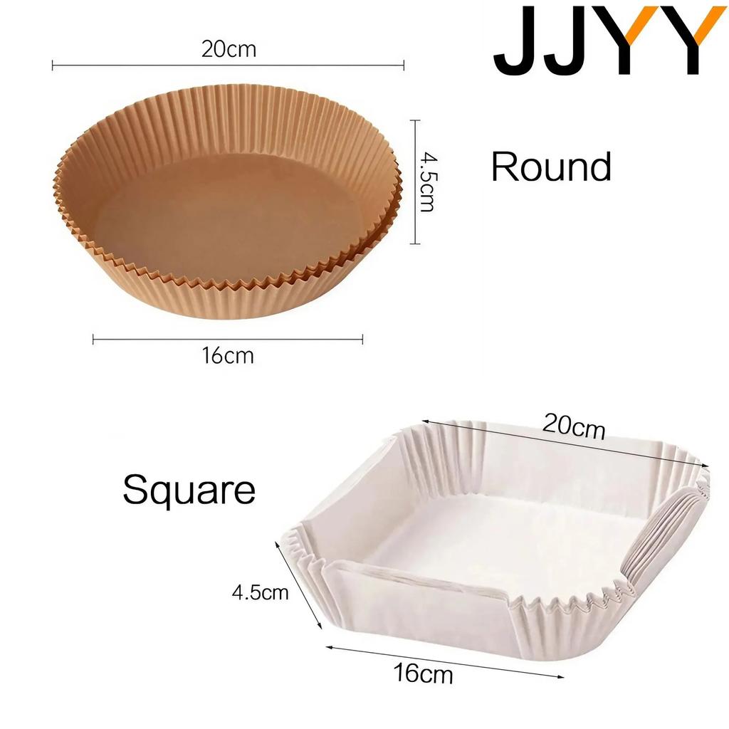 20/50/100Pcs Air Fryer Disposable Paper Air Fryer Accessories Square Oilproof  Liner Non-Stick Mat for Kitchen Oven Baking