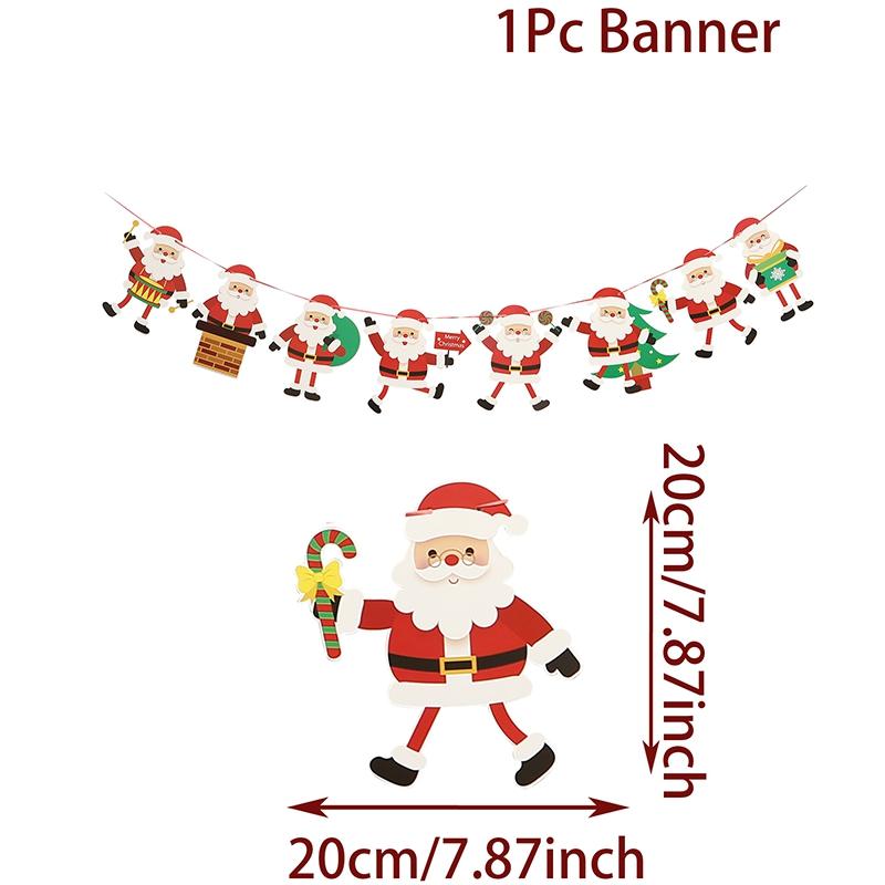 Christmas Banner Garland Merry Christmas Decoration For Home 2025 Xmas Tree Ornaments Gifts Navidad Noel Happy New Year 2025