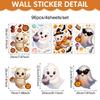 Cross-border new Halloween white ghost glass window decorative window sticker bat pumpkin window decal