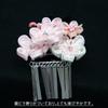 hair ornament set Furisode ceremony Tsumami work pink white silver leaf [Kyoto Usagido] 2-piece coming-of-age wk-279