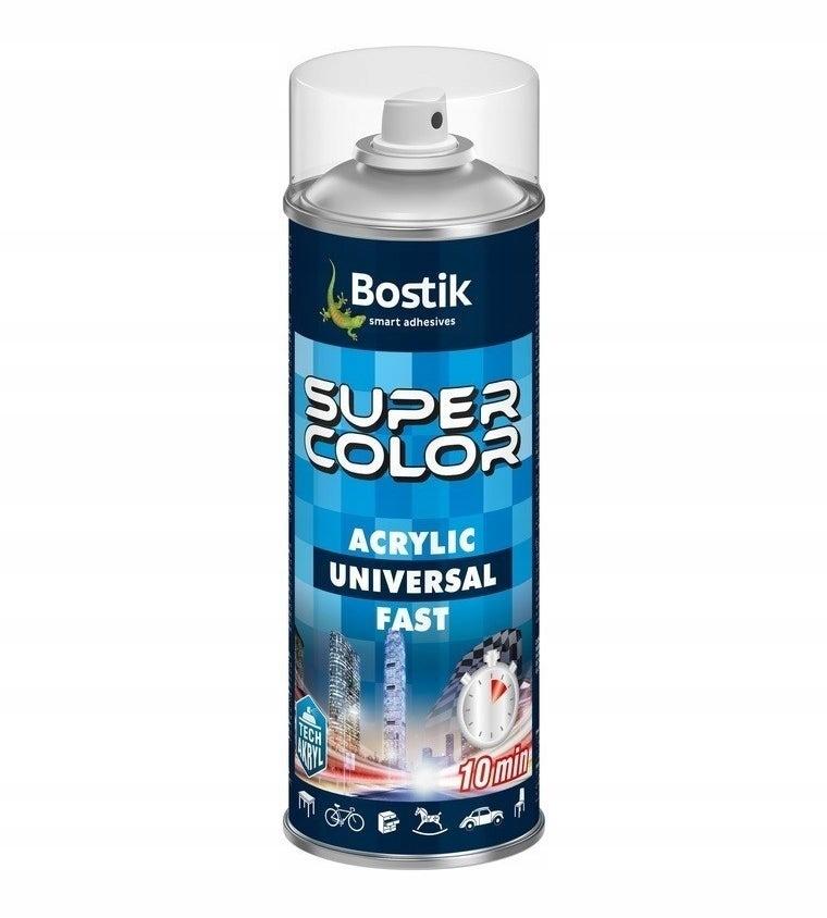 Bostik Super Color Acrylic Fast Spray Lakier Akrylowy Bezbarwny 400 Ml