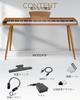 Longeye New Wooden Model Furniture-Style Piano, 88-Key MOOD Digital Piano with Integrated Stand, Upward-Firing Speaker, 10W Output, Japanese Language