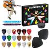 Guitar Picks Advent Calendar 20 Guitar Picks & 2 Oud Picks with Pick Holder Christmas Gift for Guitar Bass Ukulele Players