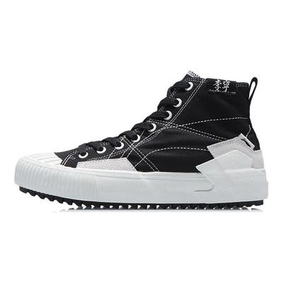 Breathable High-Top Skate Shoes Women Sneakers Black White AGCR288-2