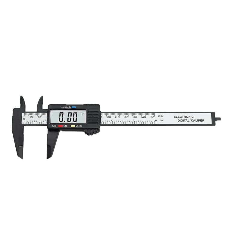 Digital Vernier Carbon Large LCD Precision Measuring Outer Inner Step Battery Included Caliper, 0-150mm, Fiber, Display, Work, Carpentry, DIY, Tool,