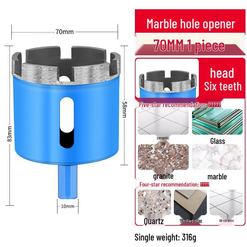 מקדחה למרבל, אריחים, אבן, גרניט ובטון לקידוח יבש