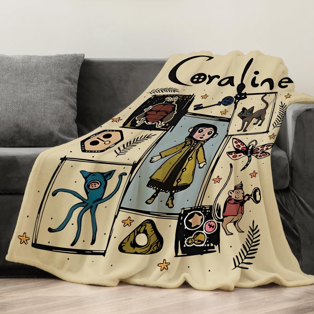 Flannel Print Throw Blanket Super Soft Cozy Nap Blanket for Bed Sofa Travel Machine Washable Perfect Holiday Gift