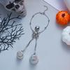 Halloween Gothic Exaggerated Skull Skeleton Bracelets for Women Men Creative Punk Skull Ring Hand Bracelets Charms Jewelry