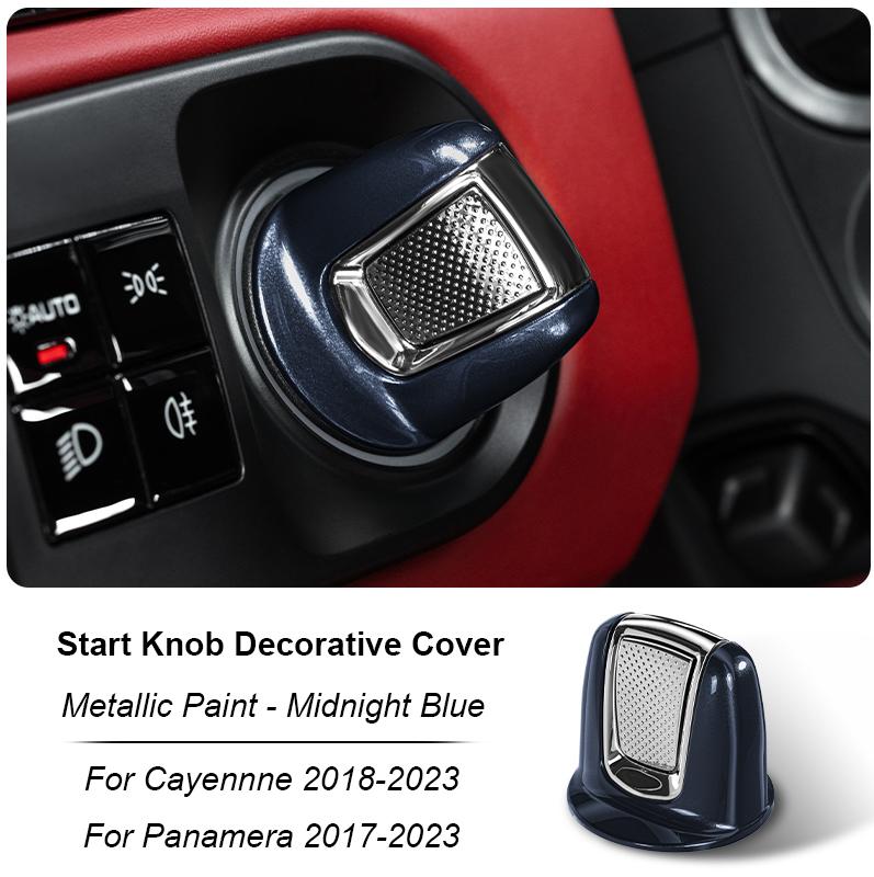 Multi-color Car Ignition Start Engine Stop Button Knob Bracket Decoration Cover For Porsche Cayenne 9YA.1 Panamera 971 2017-2023