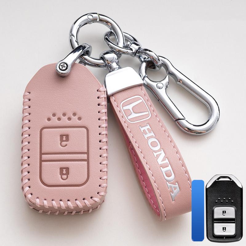 Leather Car Key Remote Cover Full Case Accessories For Honda Civic Accord HR-V CR-V CRV 11th 2022 2023 City Fit Odyssey Jade