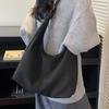 Simple Retro Bag Women's Large Capacity 2025 New Shoulder Bag College Student Class Bag Commuter Tote Bag