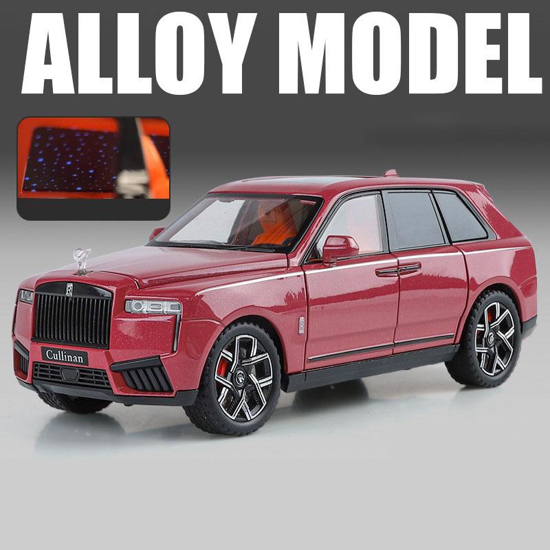 

1/24 2025 Rolls Royce SUV Cullinan Alloy Luxury Car Model Diecasts Metal Toy Car Vehicles Model Sound Light Simulation Kids Gift рожевий