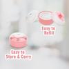 Mee Mee Soft Feel Baby Powder Puff - BPA Free | Box Holder Container for New Born and Kids | Pink Color (Single Pack)