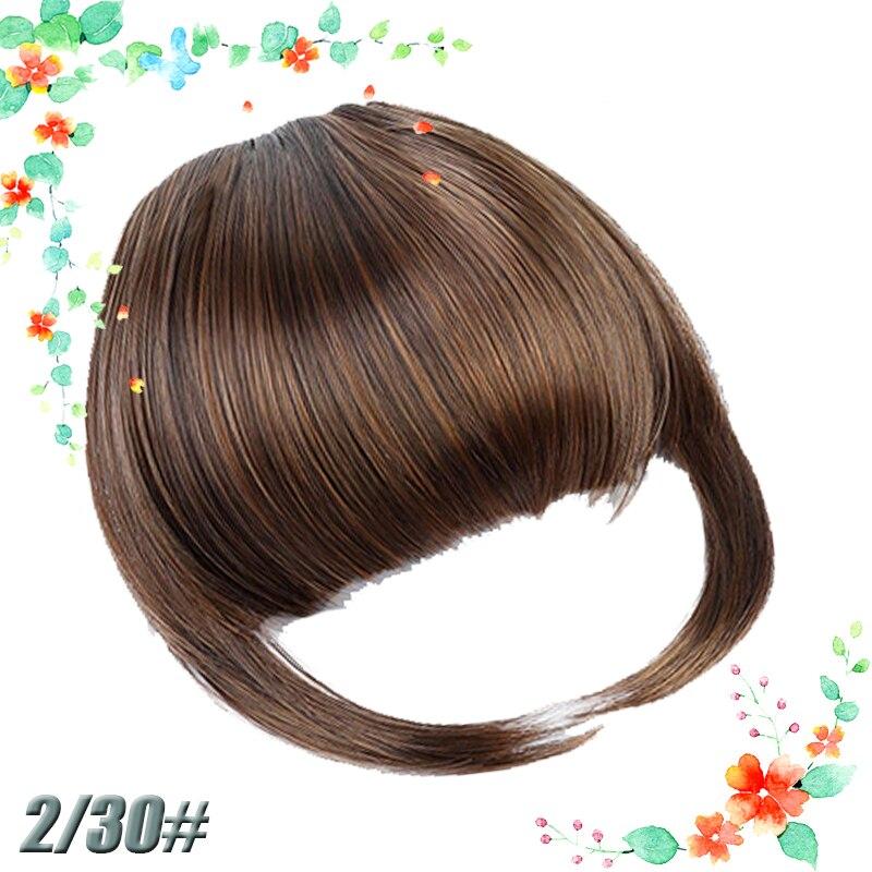 AOSI Black Brown Hair Bangs Clip In Bangs Front Fringe Hair Women Clip In Hair Extension Hair Accessories