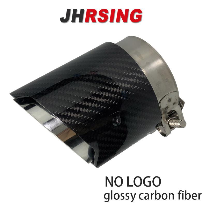 

1pc Inlet: 89mm Outlet:101mm Universal Exhaust Tips Matte/Glossy 3k Carbon Fiber Muffler Exhaust Pipe Mount black in89 glossy silver 2