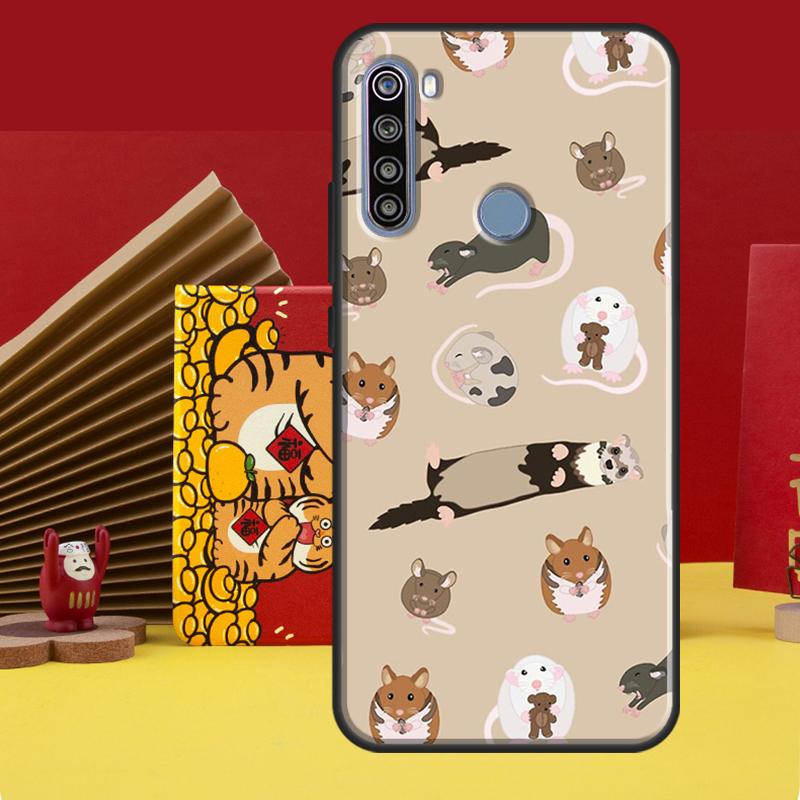 Mouse Rat Case For Redmi Note 12 10 8 9 11 Pro Cover For Redmi Note 12S 11S 10S 9S 8T 9C 10C 12C Coque