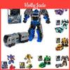 Robot Trasformabile in Auto Action Figure Giocattolo Cartone Animato Collezionabile Con Puzzle di Assemblaggio Materiale Plastico