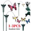 1-3PCS Solar Powered Flying Humming Bird Dancing Fluttering Butterflies Ornaments Waterproof Garden Yard Home Farmland Decor