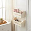 Kitchen Wall-Mounted Cabinet Storage Box Punch-Free with Adhesive Sticker Large Capacity for Spice Jar & Packet Storage
