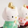 Fukubeya Seto Ware Hello Kitty Standing Hina Dolls with Pedestal | Hinamatsuri (Doll Festival) Ceramic Figurine, Compact, Made in Japan