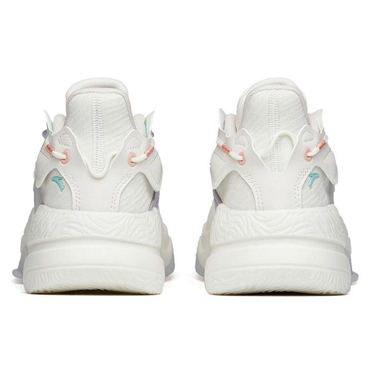 Anta Lifestyle Series Non-Slip Wear-Resistant Low-Top Skate Shoes Women Sneakers White Purple Green 122218083-2