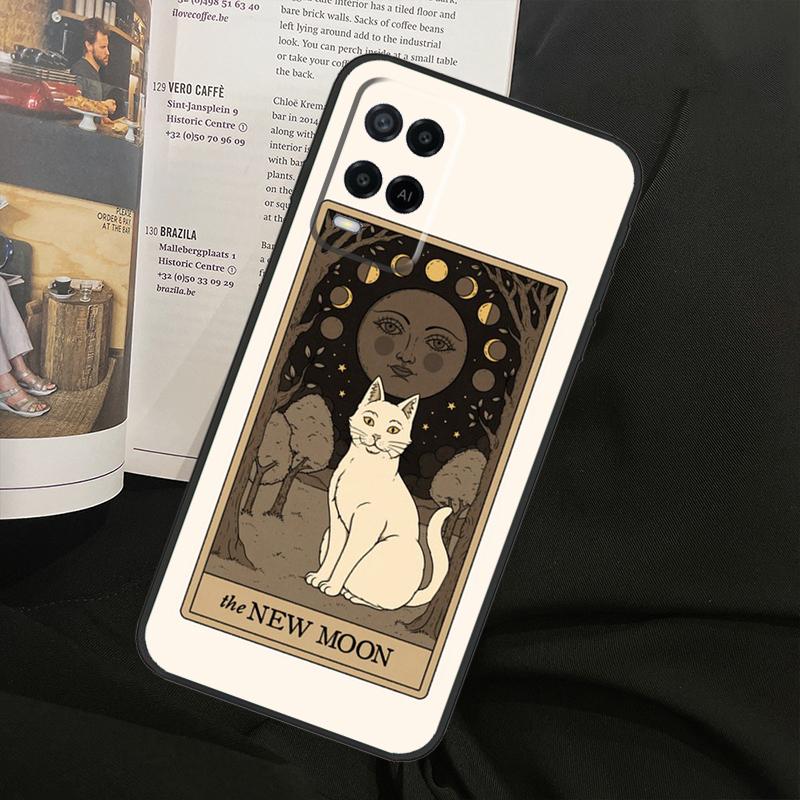 Tarot Card Cute Art Cats For Oppo A58 A18 A38 A78 A98 A17 A77 A80 A40 A60 A16 A76 A96 A74 A94 A54 A15 A57S Phone Case