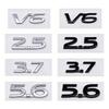 3D ABS V6 2.5 3.7 5.6 Emblem Car Sticker Rear Trunk Badge Decal Sticker V6 2.5 3.7 5.6 Displacement Sticker Car Accessories