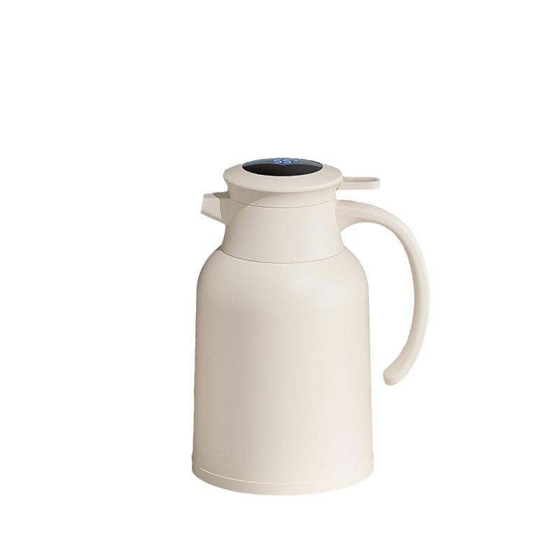 Portable Thermos Flask with Temperature Display, Large Capacity, Glass Liner, Insulated for Home, Dorm, or Travel Use