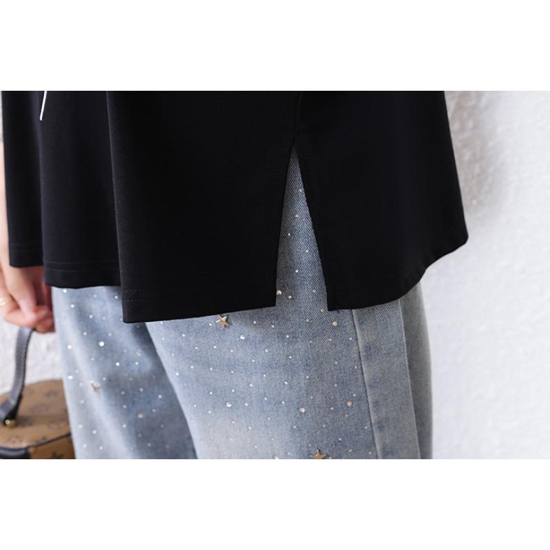 DIMANAF 2025 Summer Plus Size Oversized O-Neck T-Shirt Women Loose Tops Tees Fashion Casual New Shirt
