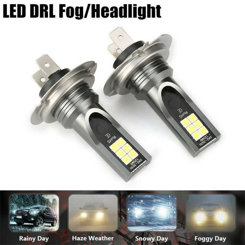 H7 Headlight Bulb Kit Car Fog Light Bulbs High Low Beam 110w Super-Bright 6000k White Car Driving Running Lamp LED Light 12V 24V