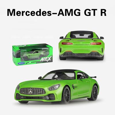 1/24 Welly Mercedes Benz AMG GT R Legierung Sportwagen Modell Druckguss Metall Spielzeug Rennwagen Fahrzeuge Modell Simulation Kindergeschenke