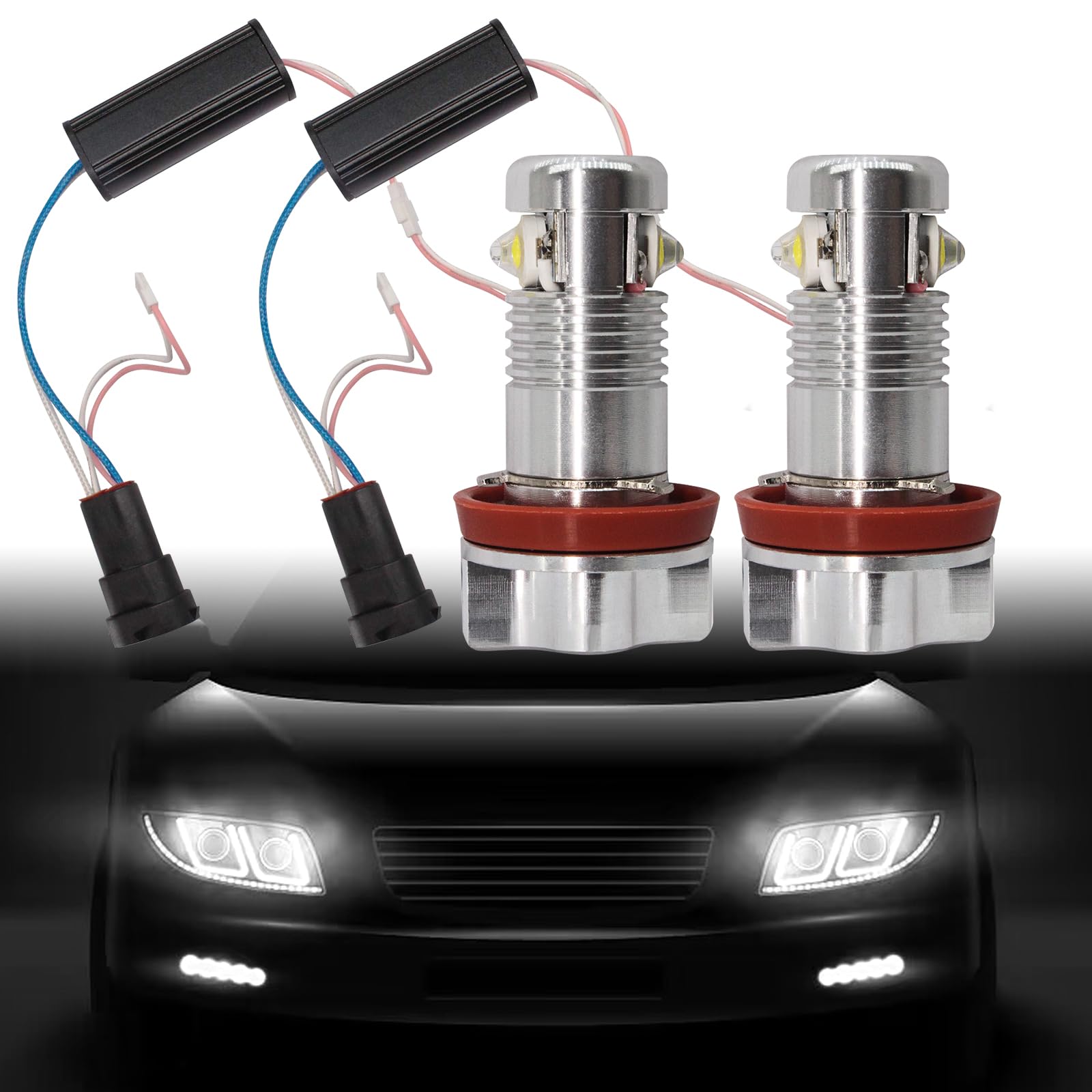 

Ygmylandbb Car LED Headlight Bulbs with Compatible with and Genuine Replacement Heat Long White Built-in Canceller, E81, E82, E87, E88, E90, E91, E92,