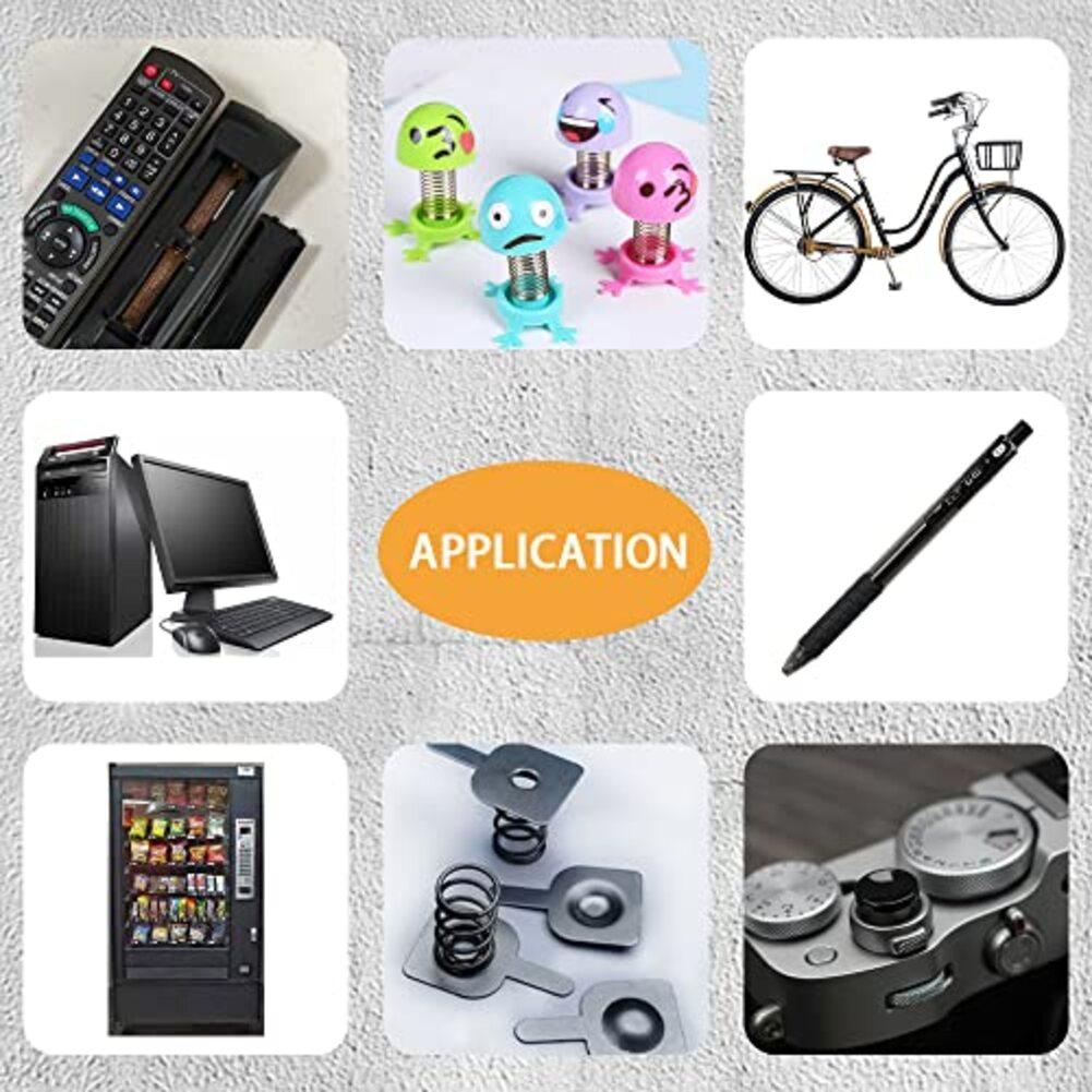 200 Pieces Spring Set with Various Sizes of Metal Tension Compression and Hook Springs in a Plastic Storage Box for DIY Projects