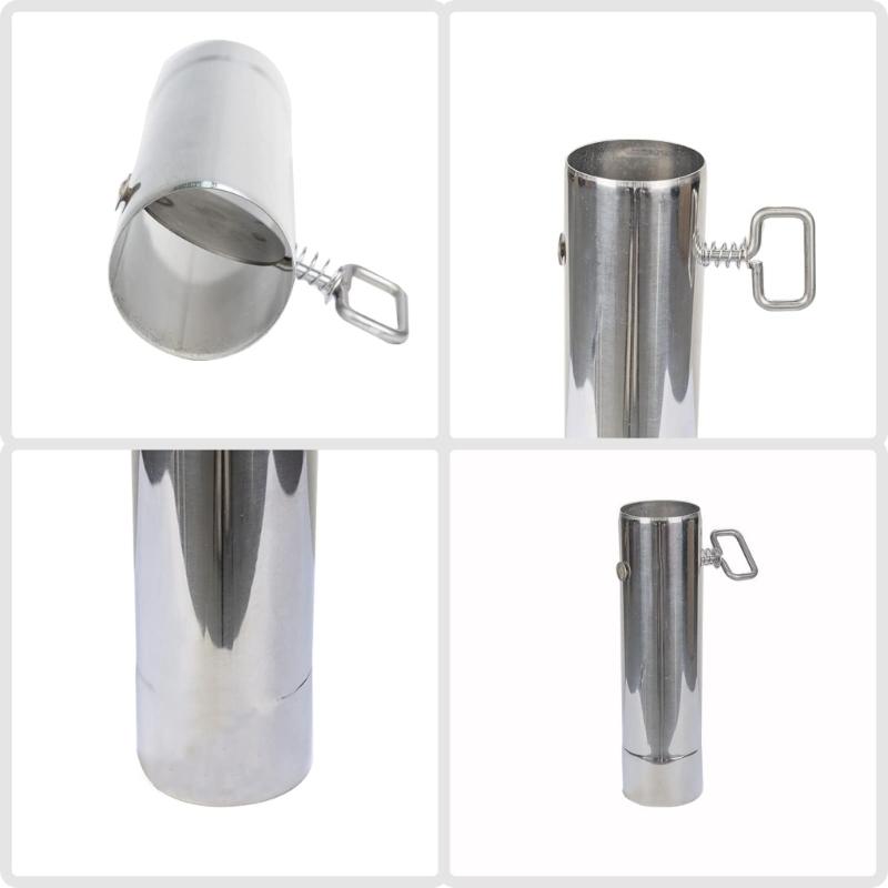 Stainless Steel Chimney Straight Pipe Replacement Outdoor Stove Exhaust Pipe for Camping Tents Easy Installation