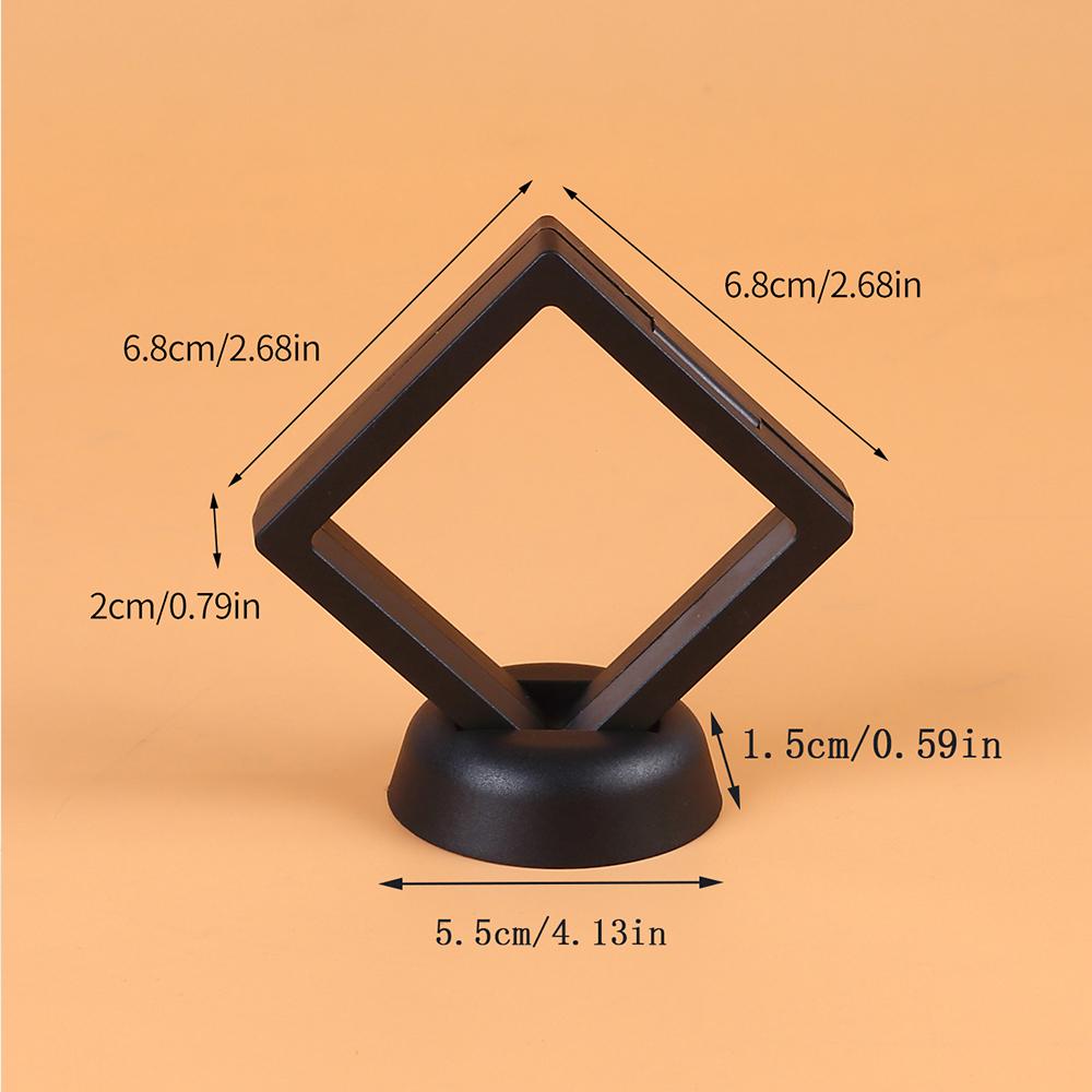 5Pcs Floating Display Case Frame Ring Necklace Earring Packaging Box Jewelry Coin Display Stand Holder