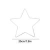 Wire Wreath Frames 5-pieces Star-Shaped Metal Frame 20cm Christmas Wreath Forms for Home Office Living Room Bedroom Window Door