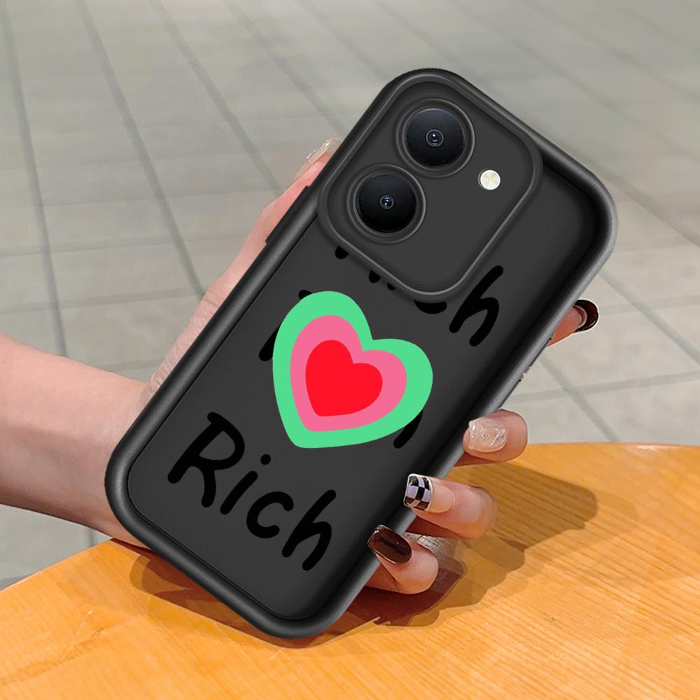 Soft Silicone Square Ladder Printing Pattern Phone Casing Full Cover Camera Shockproof Protection Rubber Case for Vivo