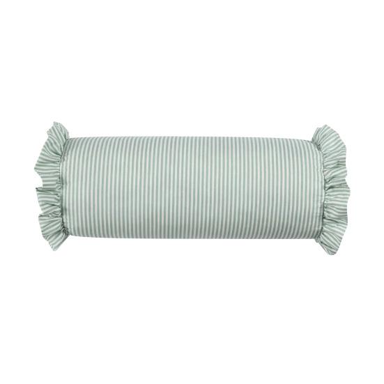 8" x 20" Striped Ruffle Bolster Decorative Pillow Long Cylinder Throw Pillow for Bed Couch Farmhouse Boho Home Decor