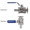 Brewer Built Full Port Ball Valve 1.5 Inch Tri Clamp x Male Quick Disconnect Stainless Steel 304 Homebrew Brew Kettle Spigot