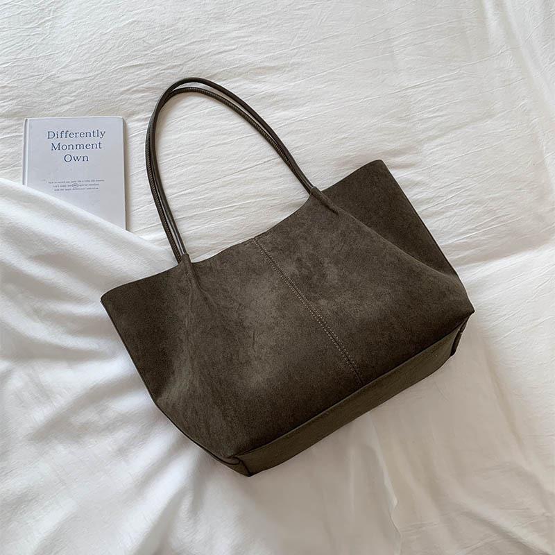 Frosted Retro Bag Women's Large Capacity 2025 New Autumn and Winter Versatile Single Shoulder Mother and Child Bag Commuter Tote Bag