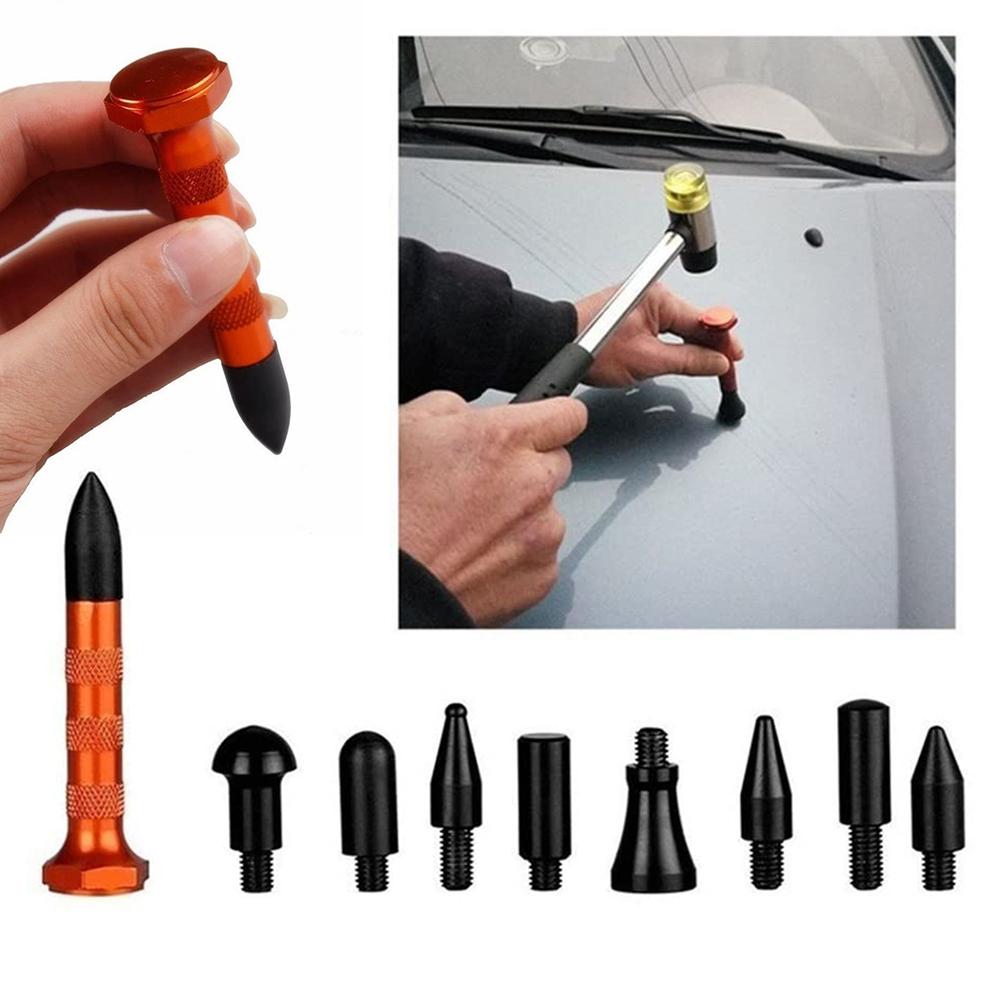 9pcs Paintless Knock Down Pen PDR Tools Car Panel Dent Remover Automotive Body Repair Hand Tools Automotive Maintenance Parts
