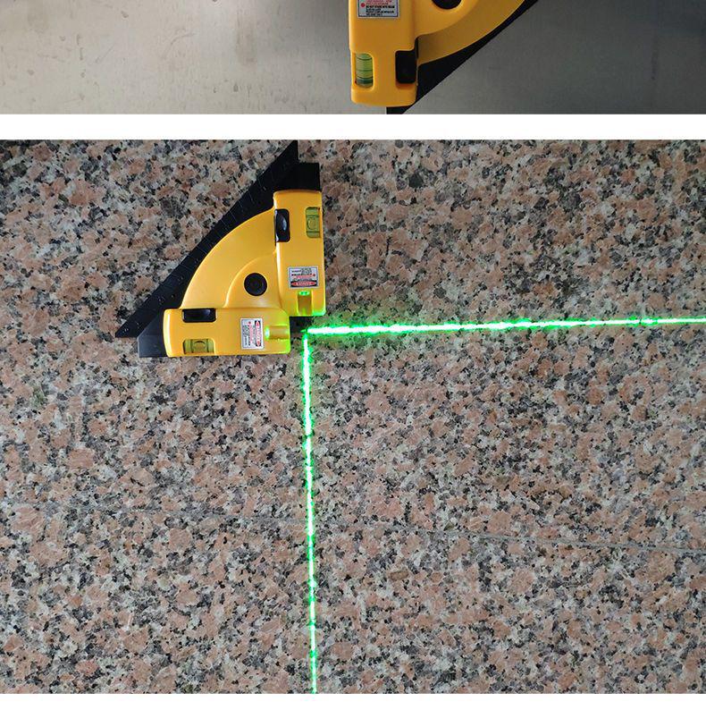 Högprecision Multifunktionell Infraröd Laser Rätvinklig Golvnivålinjal 90°