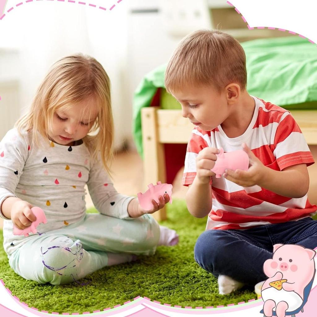 Squishy Pig Stress Squishy Piggie Quetschspielzeug Anti-Angst Lustiges Schweinespielzeug Rebound Ball Zappelspielzeug Kneten Sandspielzeug Kneifen Stressabbau ADS ADHS Hilfreich