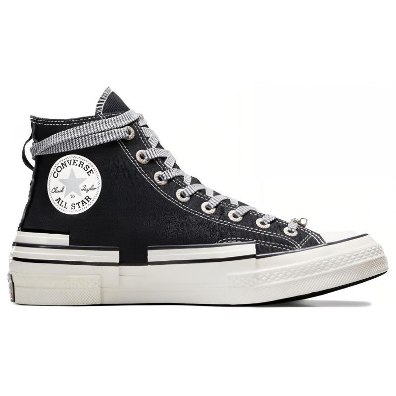 Converse Chuck 70 Hacked Heel Comfortable Everyday Breathable High Top Espadrilles Unisex Black