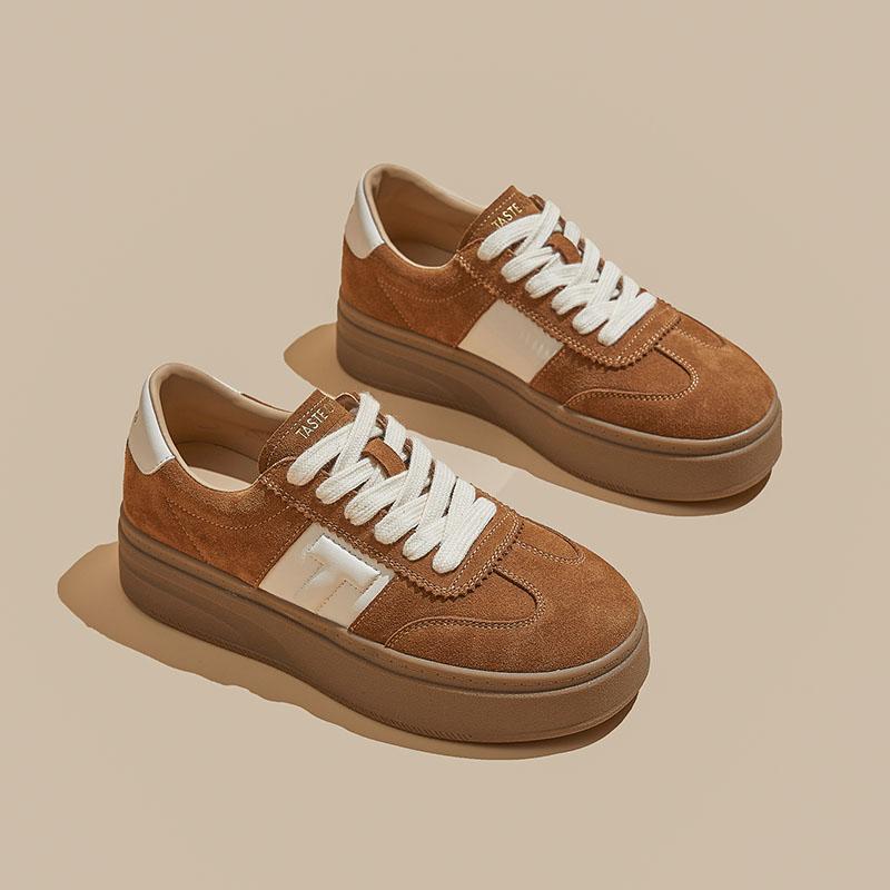 Fashion AIYUQI Women Sneakers Shoes 2025 New Flat Genuine Leather Female Virtue Training Shoes Large-Size Casual Skateboard Shoes Female